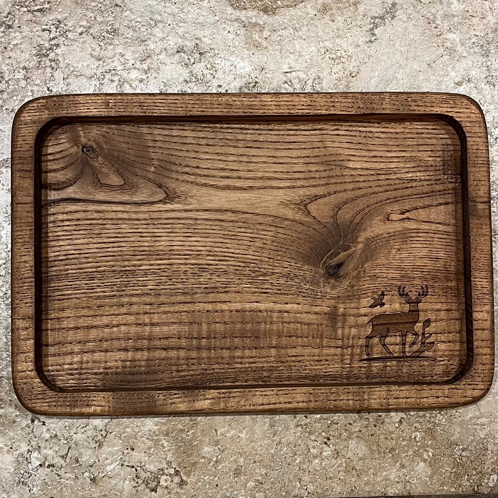 Everyday Carry Valet Tray – Solid Ash Hardwood (7½" × 11")