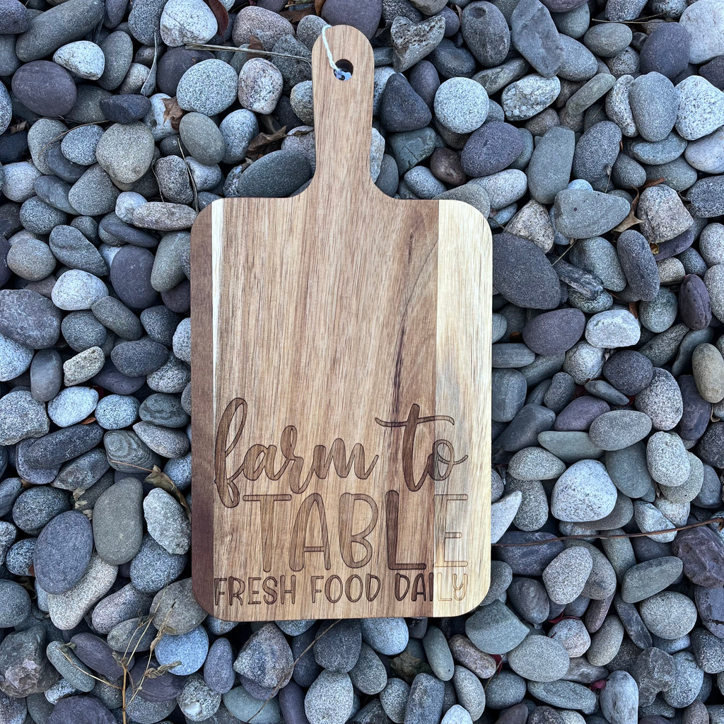 Acacia Wood Display Board – 13¾" × 7"