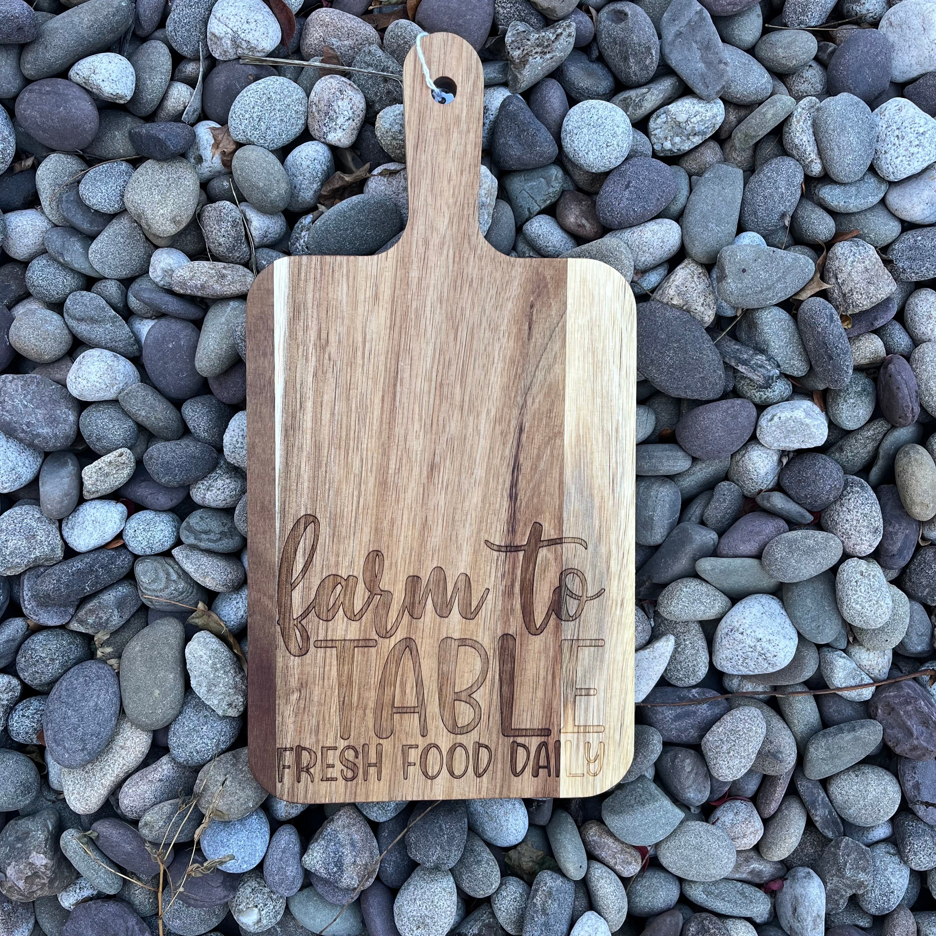 Acacia Wood Display Board – 13¾" × 7"