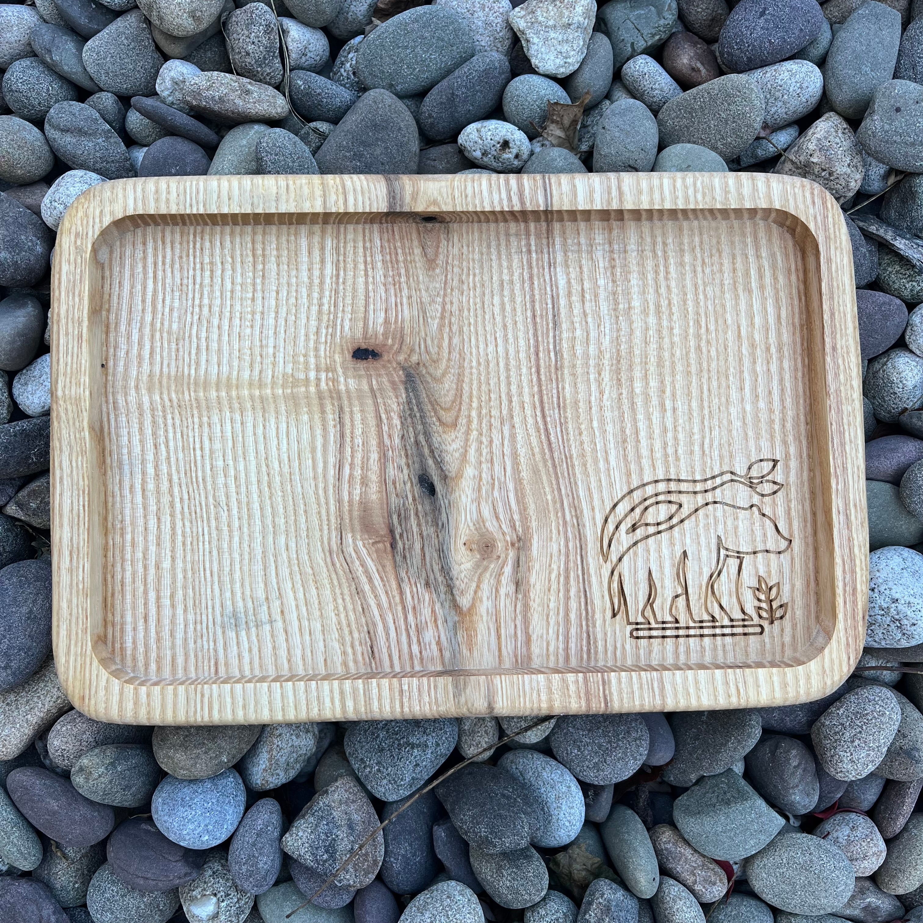 Everyday Carry Valet Tray – Solid Ash Hardwood (7½" × 11")