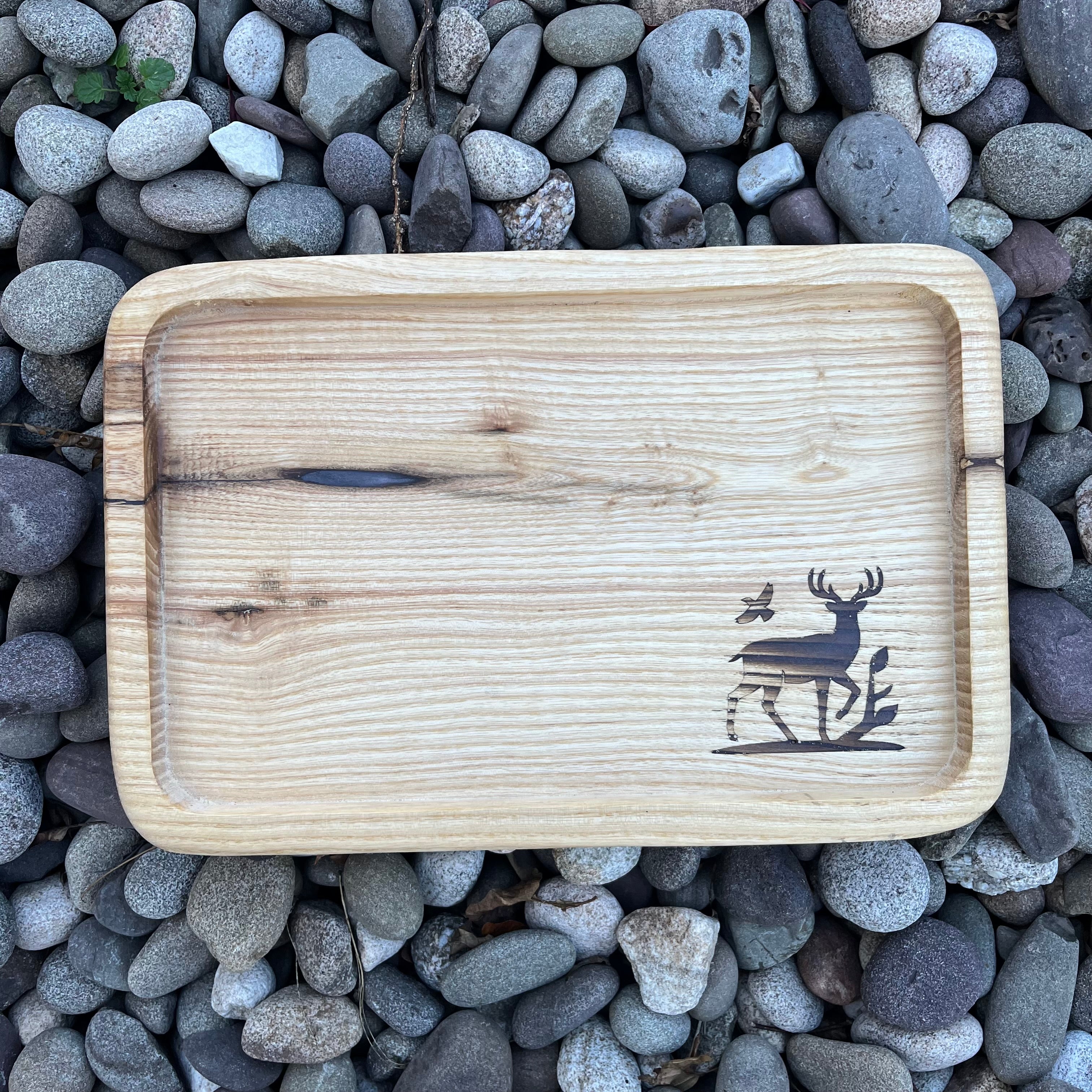 Everyday Carry Valet Tray – Solid Ash Hardwood (7½" × 11")