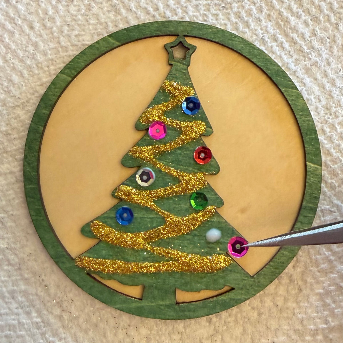 Decorate-it-Yourself Christmas Tree Layered Ornament