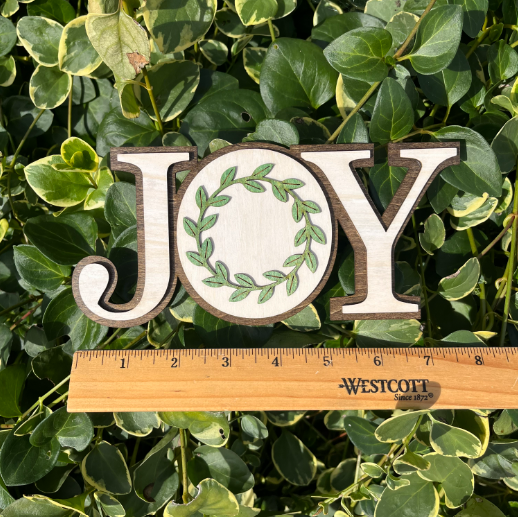 JOY Wooden Christmas Sign – Large