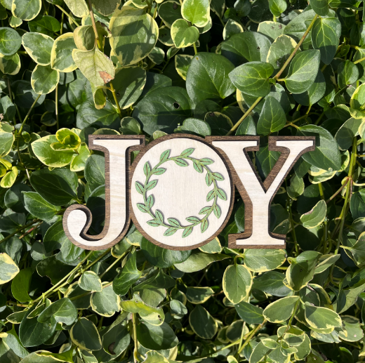 JOY Wooden Christmas Sign – Large